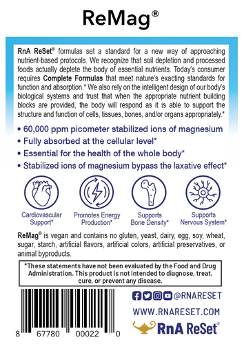 ReMag - The Magnesium Miracle | Magnésium liquide Pico-ion du Dr Dean - 480ml