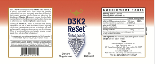 D3K2 ReSet - Vitamine D avec vitamine K - Gélules