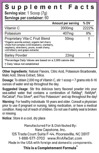 Vitamin C ReSet - Vitamine C - Boisson en poudre